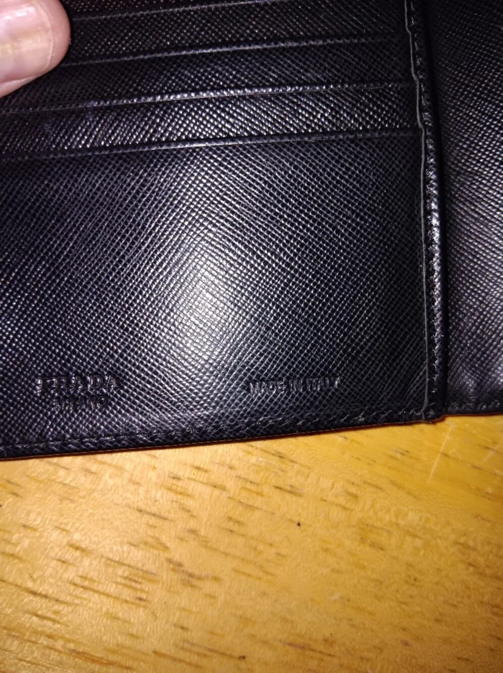 Prada Pink Leather Tessuto Snap Wallet